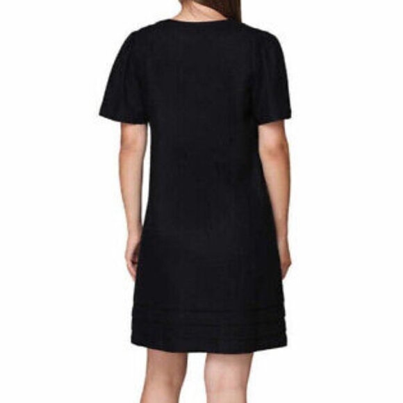 Nicole Miller Women's Linen Blend Shift Midi Dress Size XXL Black Casual (NEW) - Picture 9 of 14